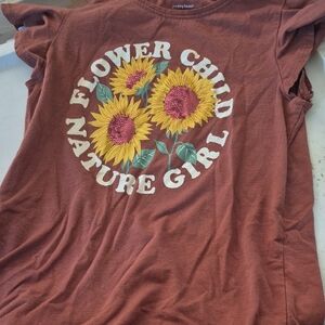 Jumping Beans Brown Sunflower Kids Tee